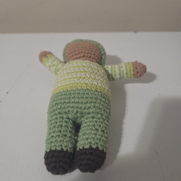 Pebble Pixie Rattle Green Plush Toy - Picture 3 of 7